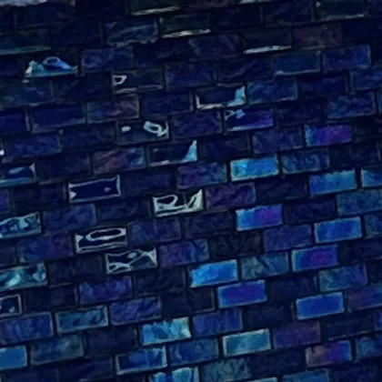 Navy blue mosaic waterline tile